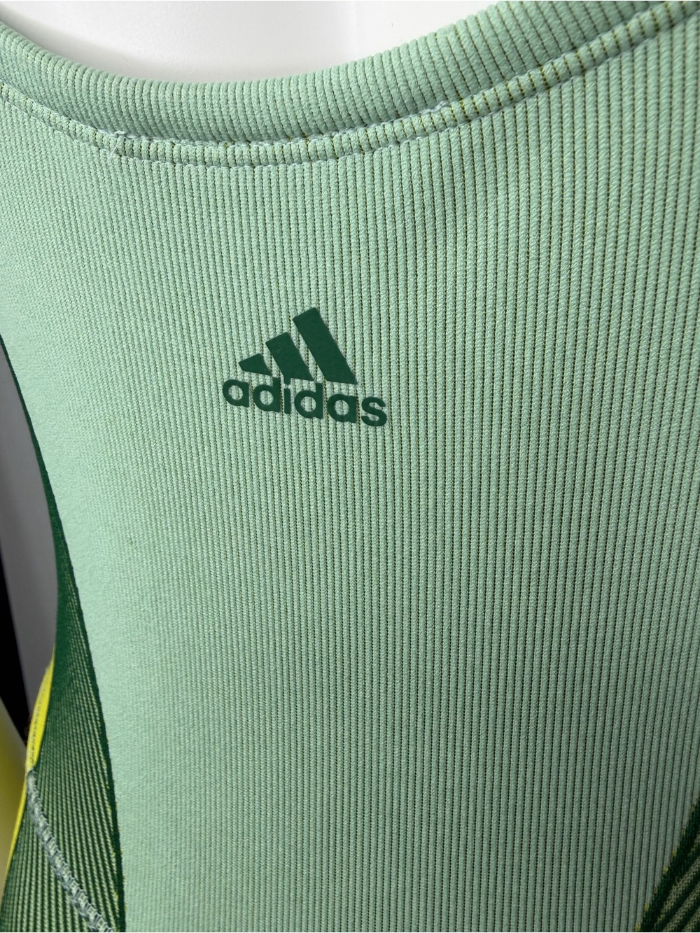 Adidas x IVY PARK Compression Bodysuit Catsuit Jumpsuit Green Yellow Women’s S - Picture 8 of 9
